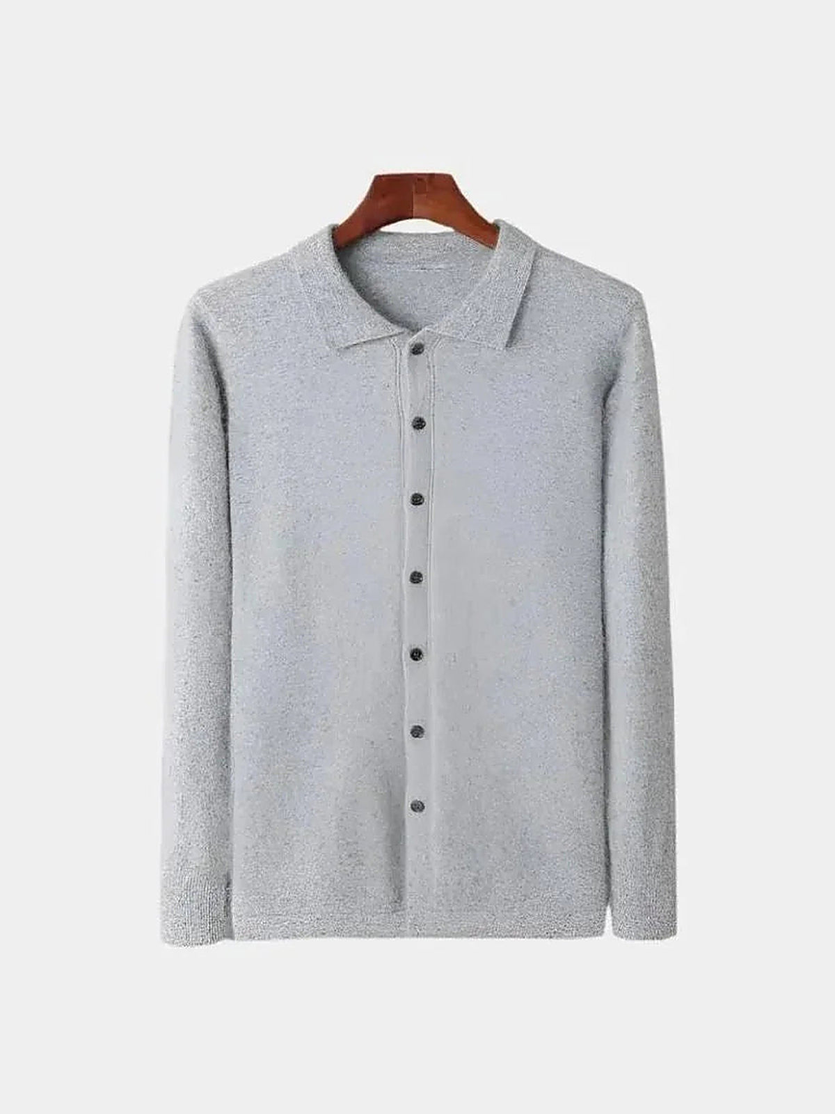 100% Cashmere Polo Cardigan | Bellmont Society