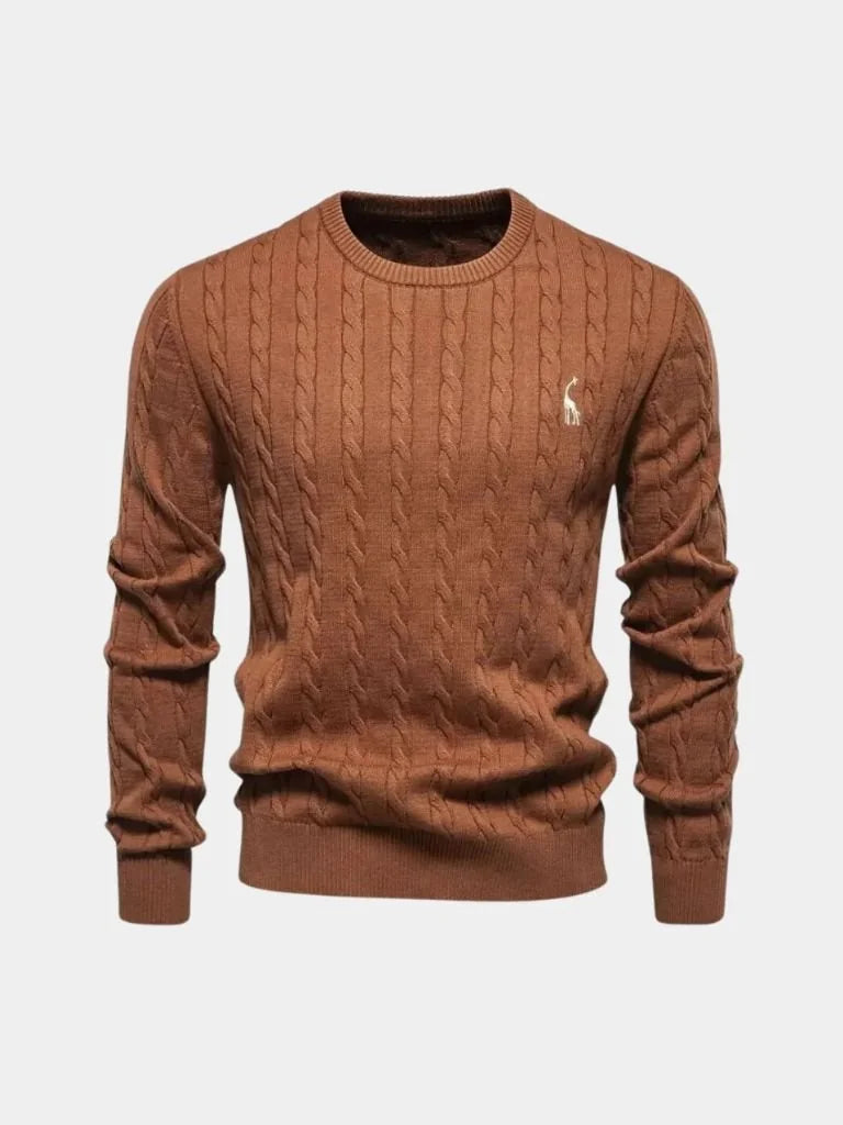 Cotton Crew Neck Pullover Sweater | Bellmont Society