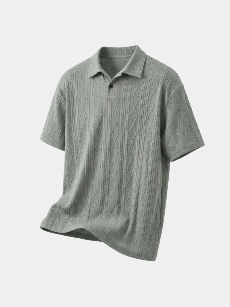 Imperial Diamond Knit Polo Shirt — Avelmontis