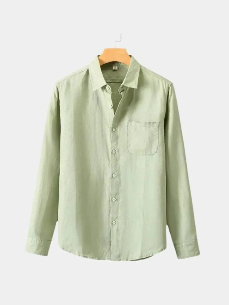 Long Sleeve Essential Linen Shirt — Avelmontis