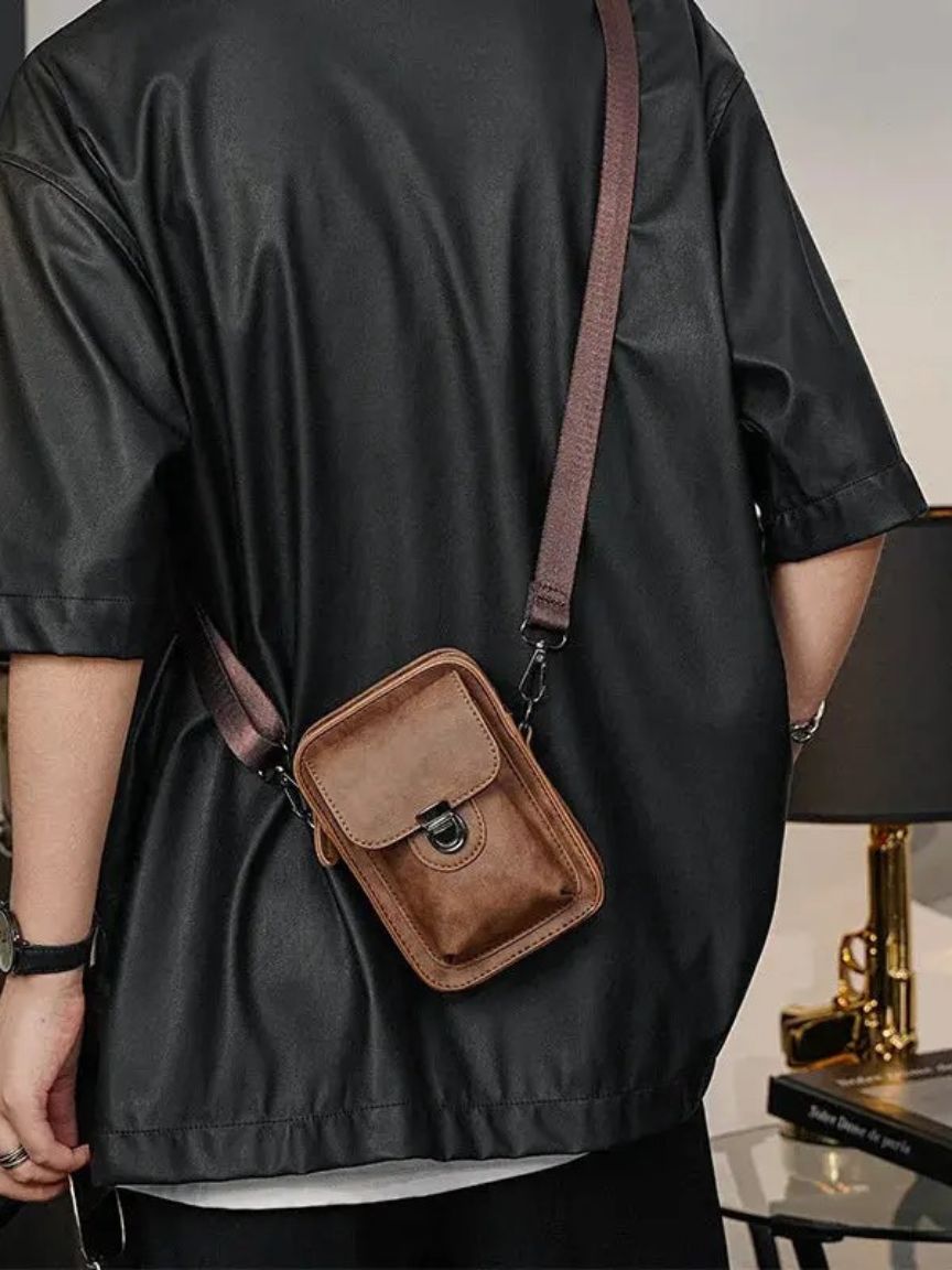 Vintage Mini Leather Crossbody Shoulder Bag - Montierri