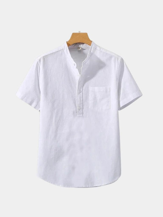 White Wellspring Linen T-Shirt - Montierri