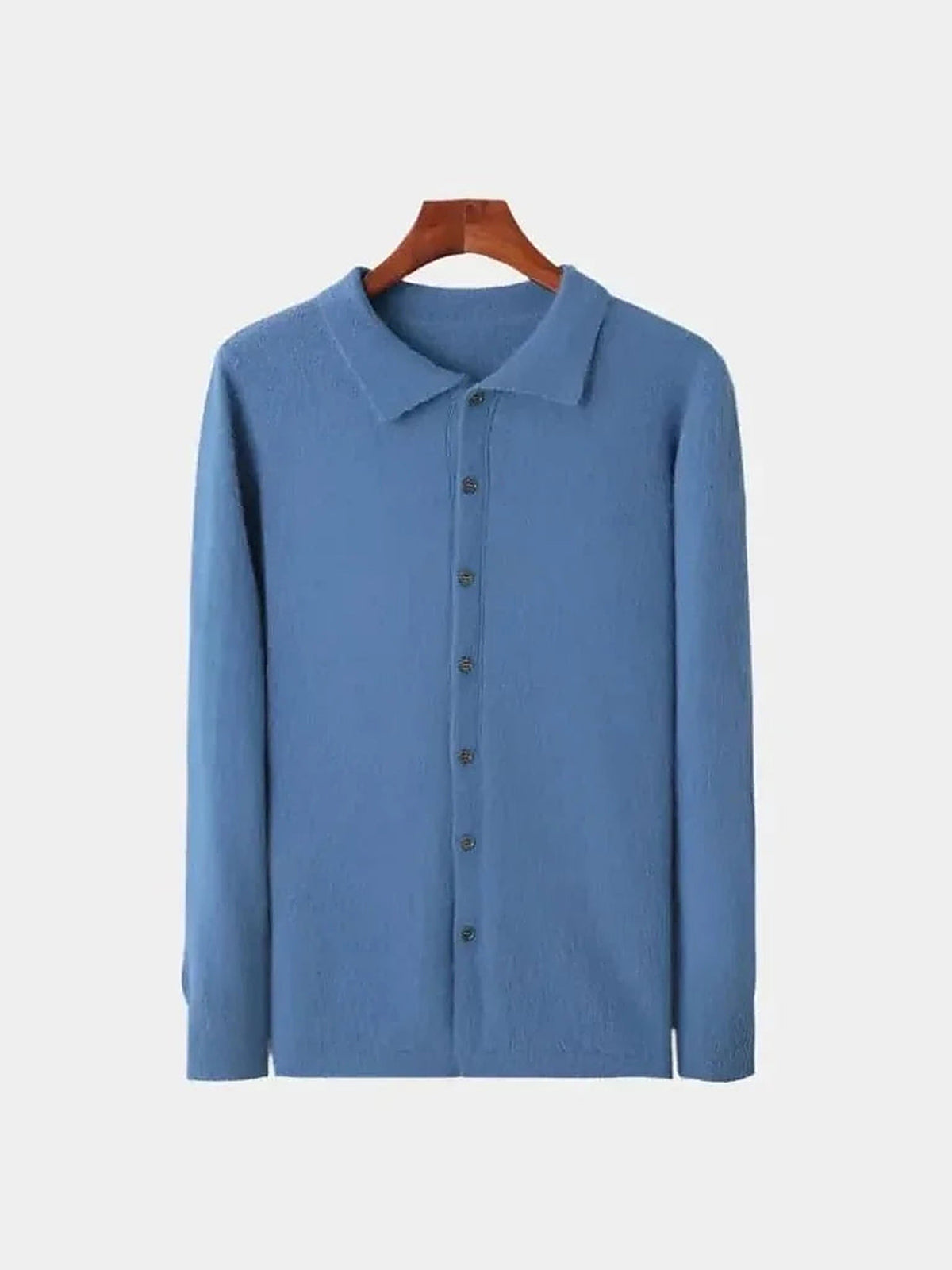 100% Cashmere Polo Cardigan | Bellmont Society