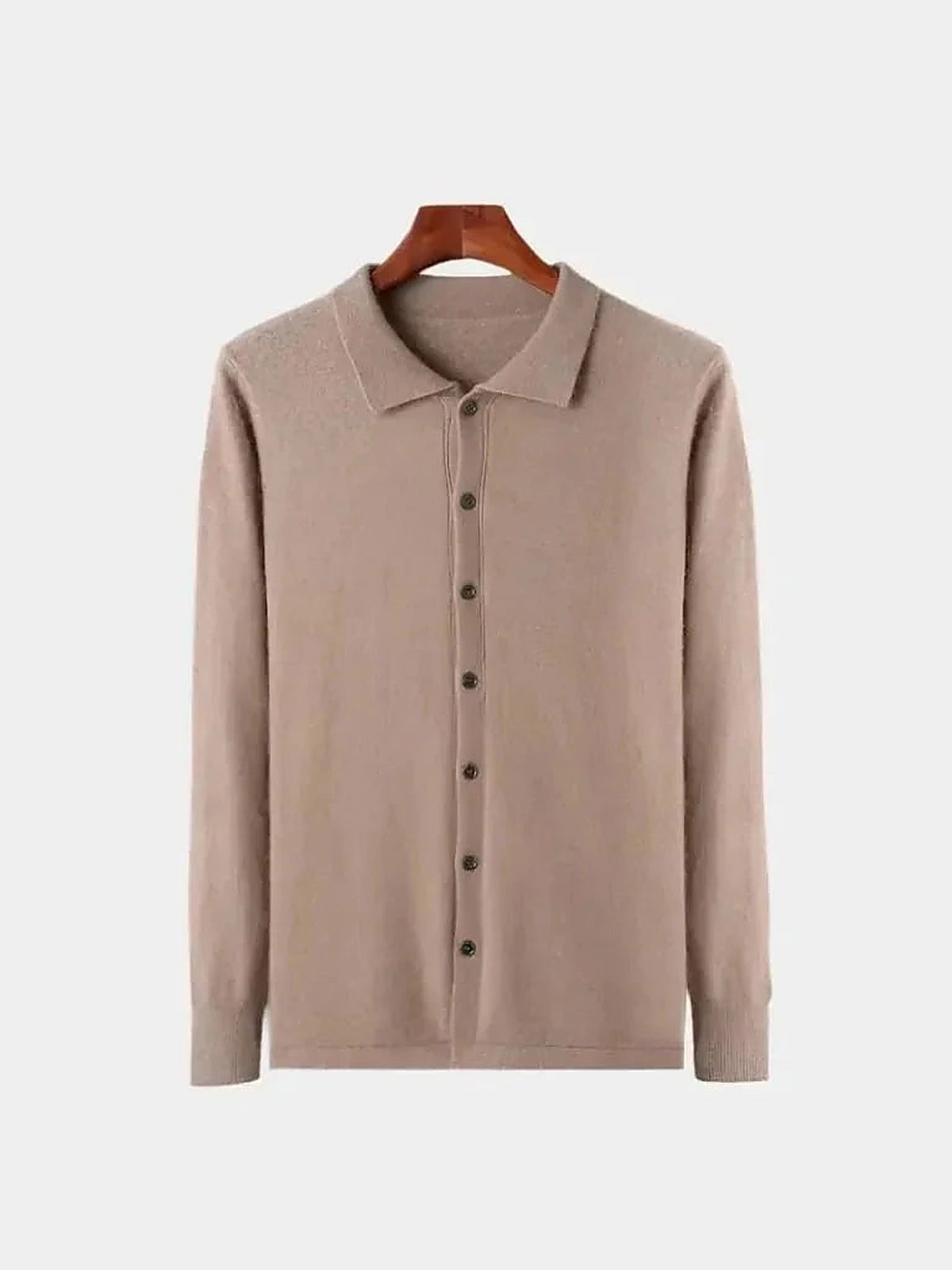 100% Cashmere Polo Cardigan | Bellmont Society