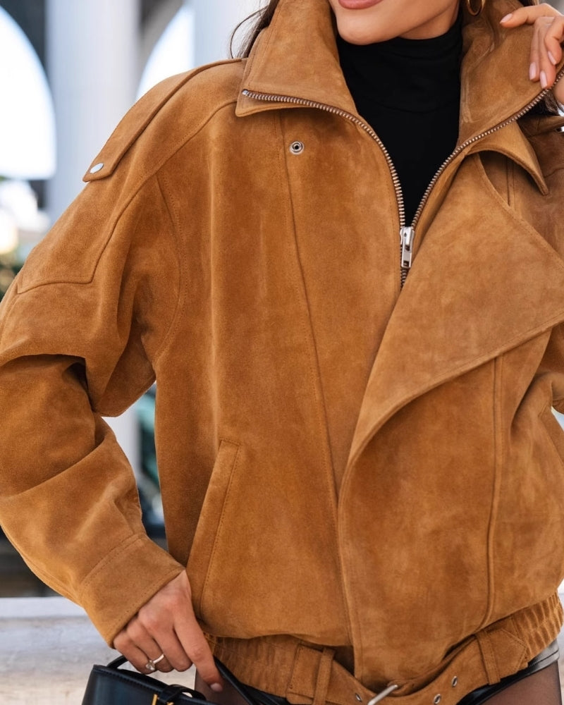 Vintage Suede Drape Jacket - Montierri