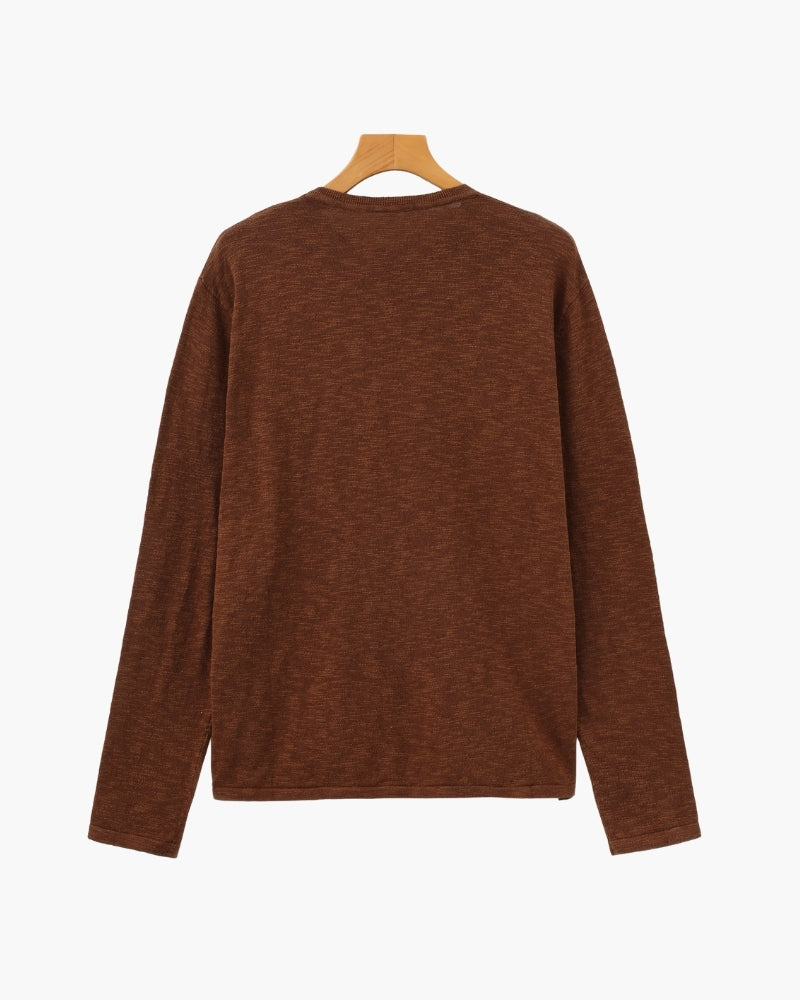 Linen Cotton Essential Crewneck — Avelmontis