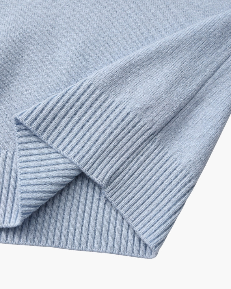 Essential Ribbed Mock Neck Sweater | Bellmont Society