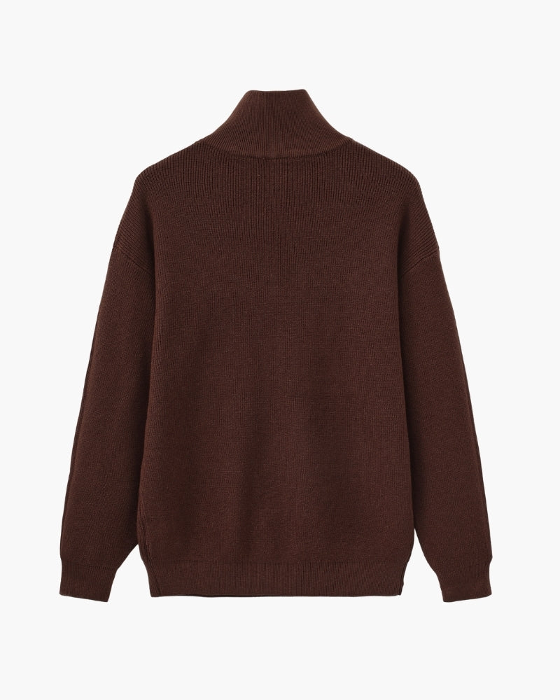 Refined Half-Zip Knit Pullover — Avelmontis