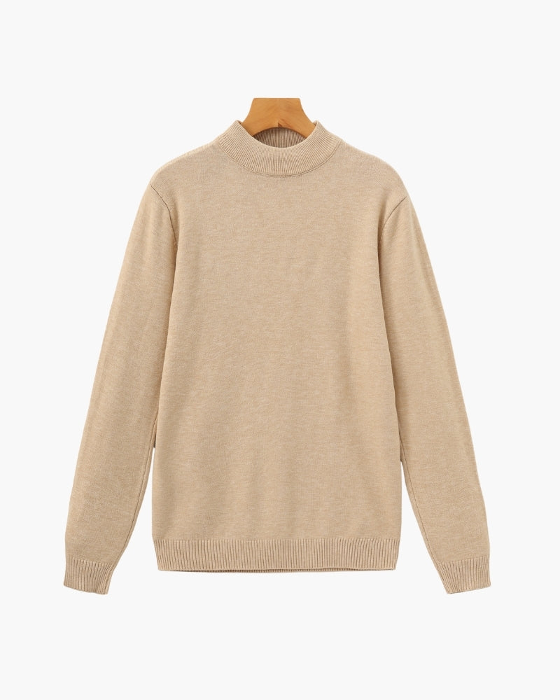 Essential Ribbed Mock Neck Sweater | Bellmont Society