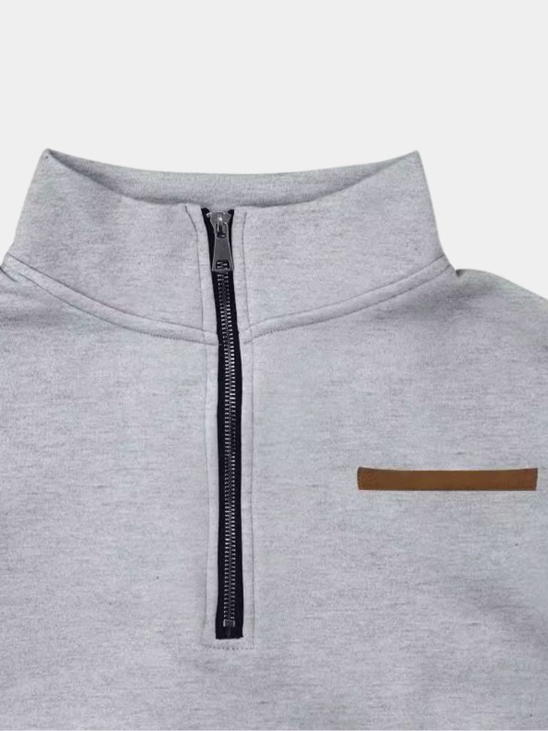 Slate Urban High Collar Pullover - Montierri