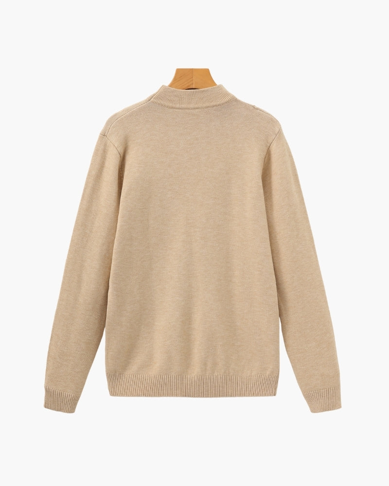 Essential Ribbed Mock Neck Sweater | Bellmont Society