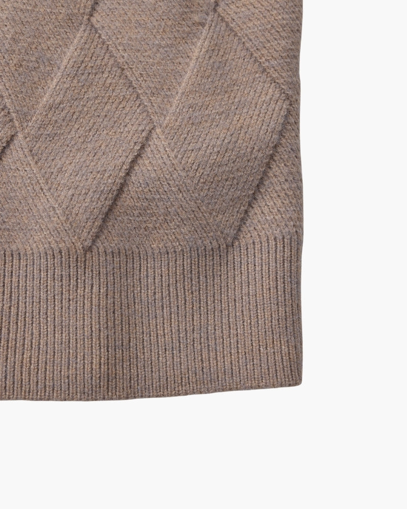 Diamond Knit Crewneck Sweater | Bellmont Society