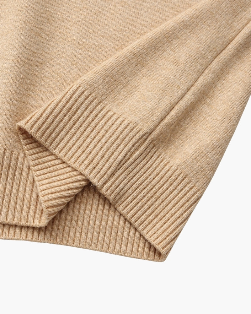 Essential Ribbed Mock Neck Sweater | Bellmont Society