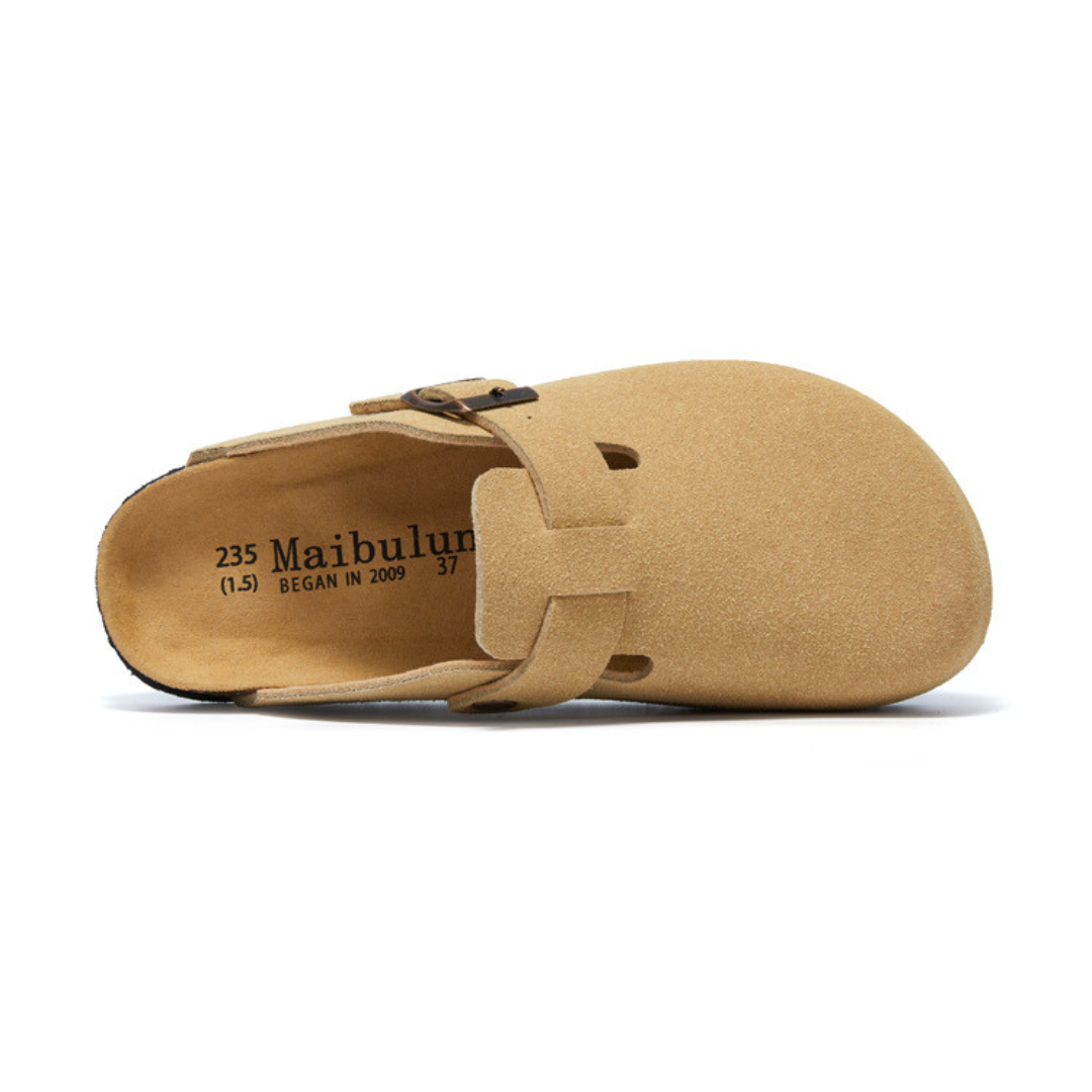 Pucon Suede Clog - Light Brown — Avelmontis