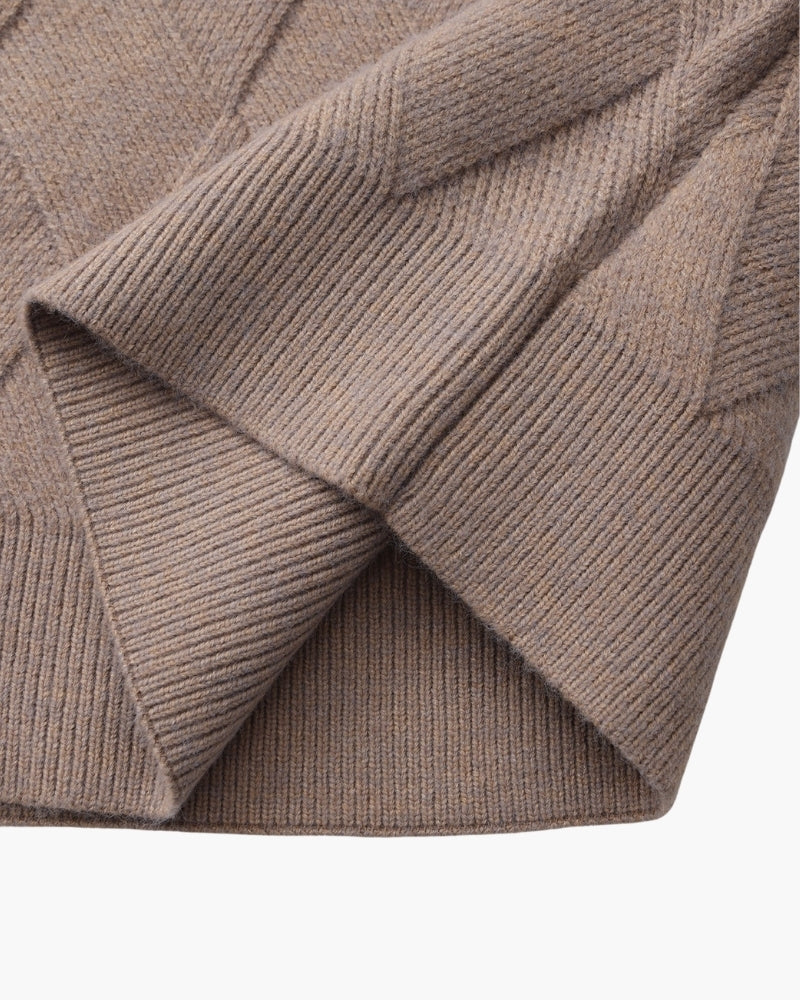 Diamond Knit Crewneck Sweater | Bellmont Society