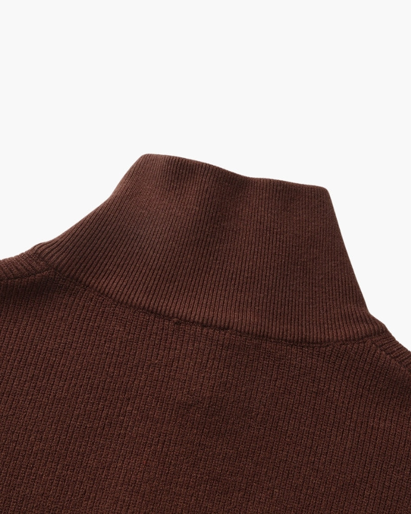 Refined Half-Zip Knit Pullover — Avelmontis