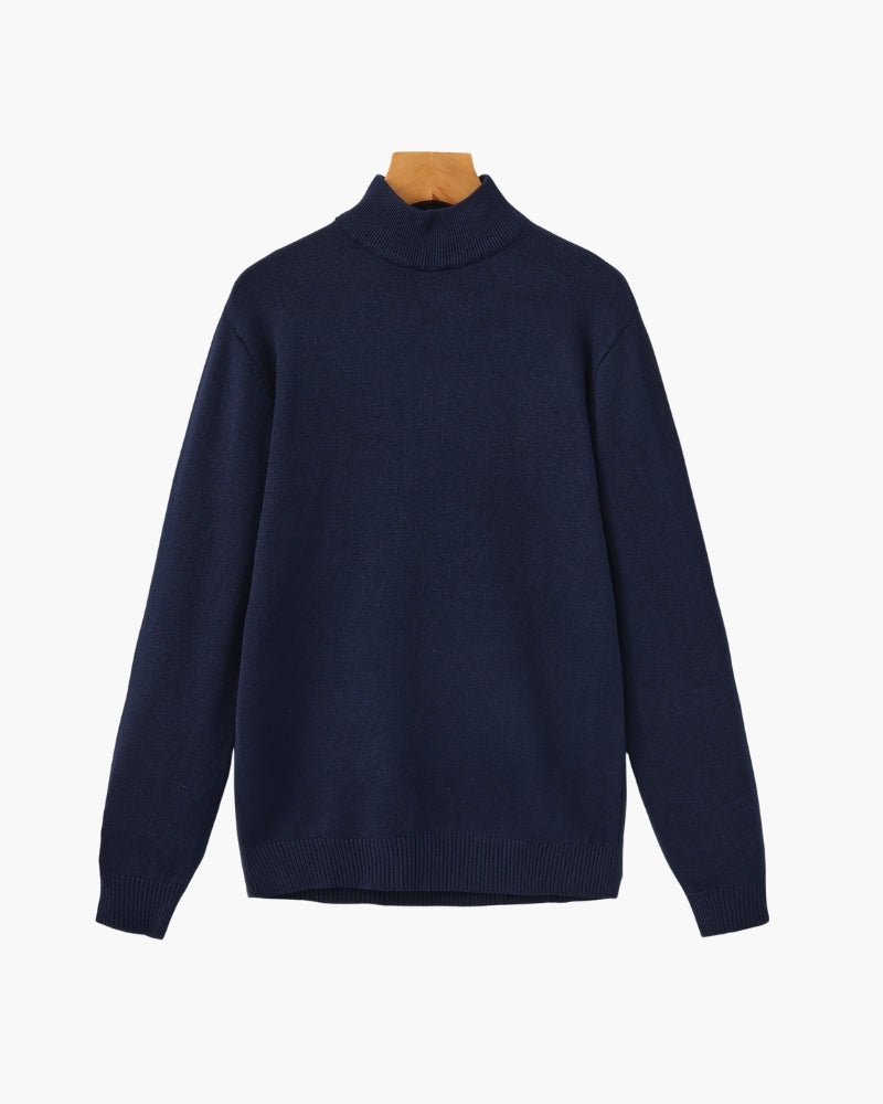 Essential Ribbed Mock Neck Sweater | Bellmont Society