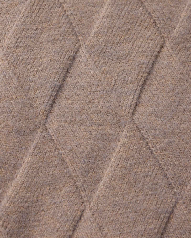 Heritage Diamond Knit Zip Cardigan — Avelmontis