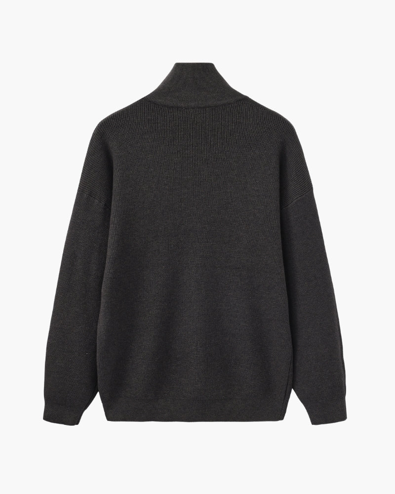 Refined Half-Zip Knit Pullover — Avelmontis