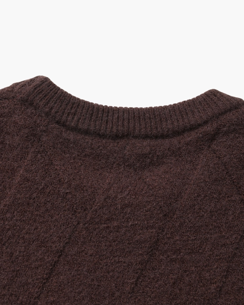 Diamond Knit Crewneck Sweater | Bellmont Society