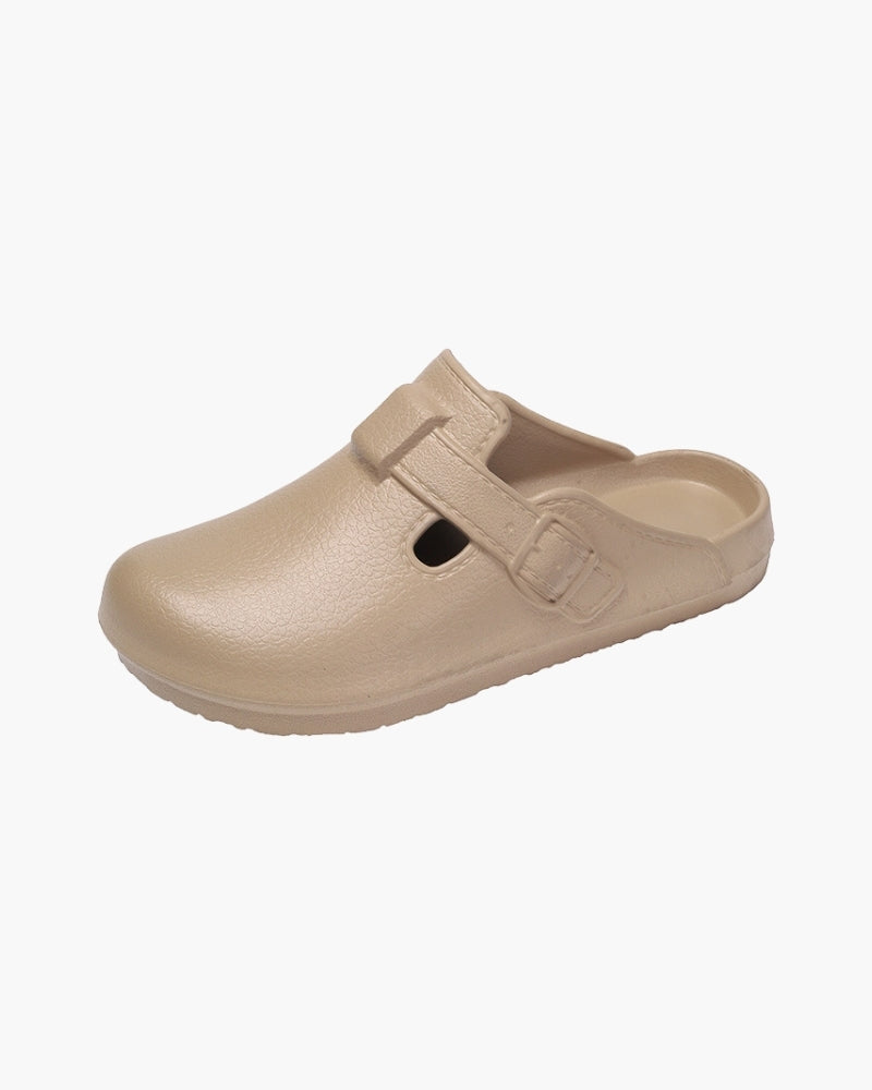 Classic Waterproof Buckle Clogs | Bellmont Society