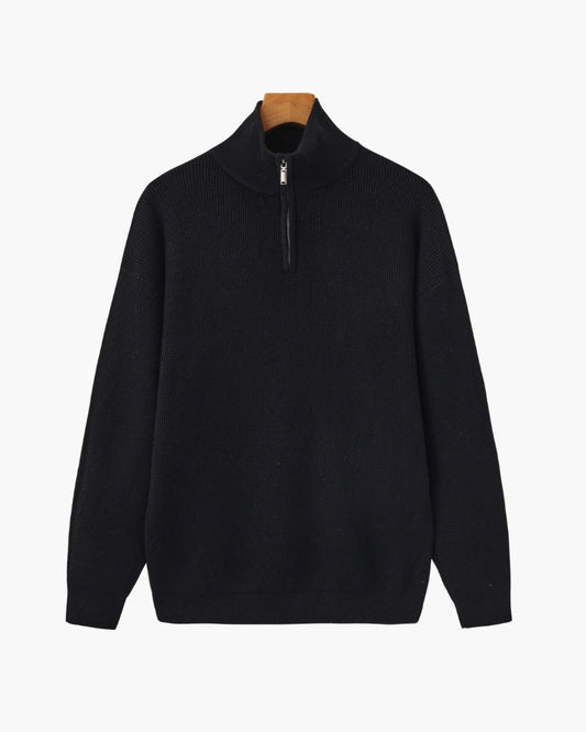 Refined Half-Zip Knit Pullover — Avelmontis