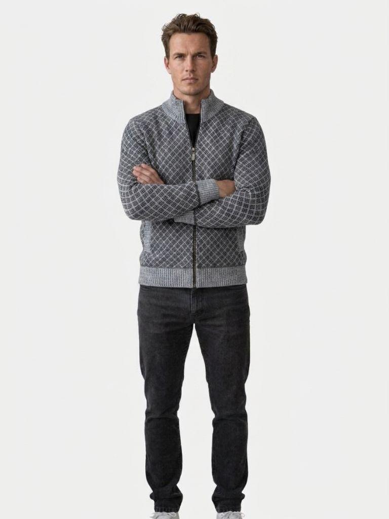 Vintage Jacquard Cardigan - Montierri