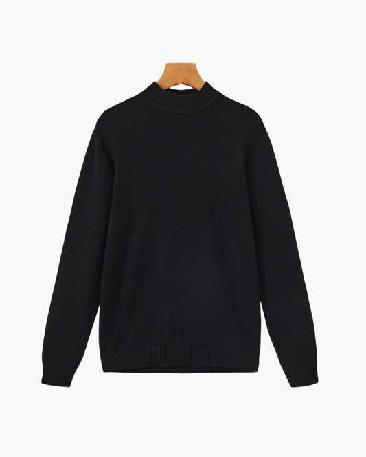 Essential Ribbed Mock Neck Sweater | Bellmont Society