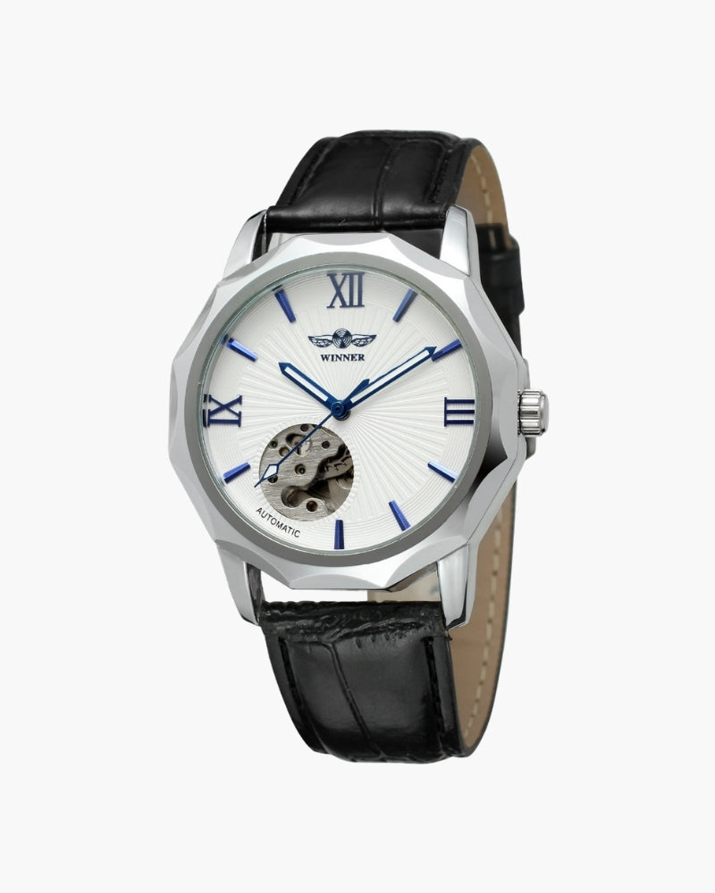 Classic Skeleton Dial Steel Watch | Bellmont Society