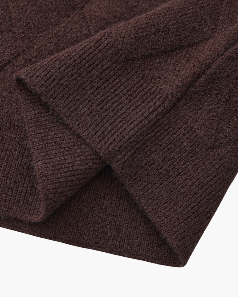 Diamond Knit Crewneck Sweater | Bellmont Society