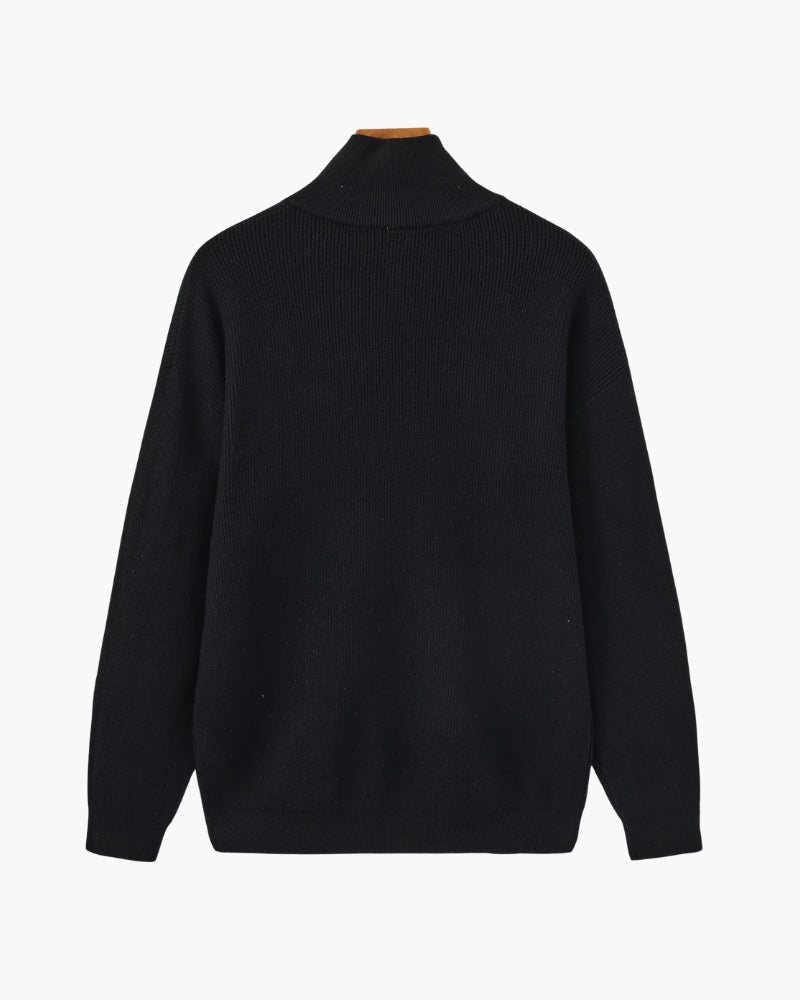 Refined Half-Zip Knit Pullover — Avelmontis