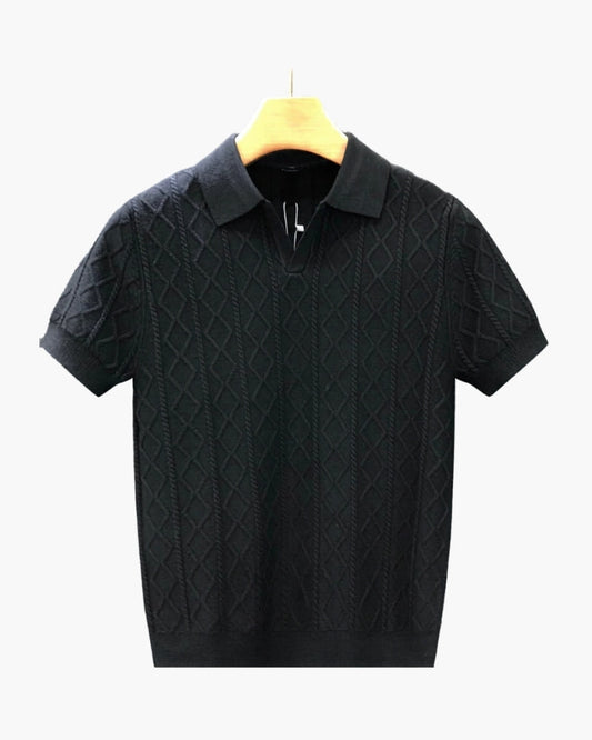 Signature Textured Knit Polo - Montierri
