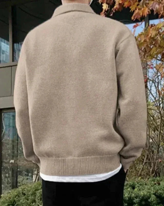 Woolen Button Half Zip - Montierri