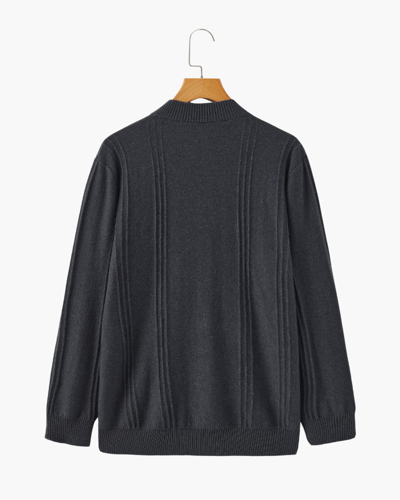 100% Cashmere Ribbed Half Zip | Bellmont Society