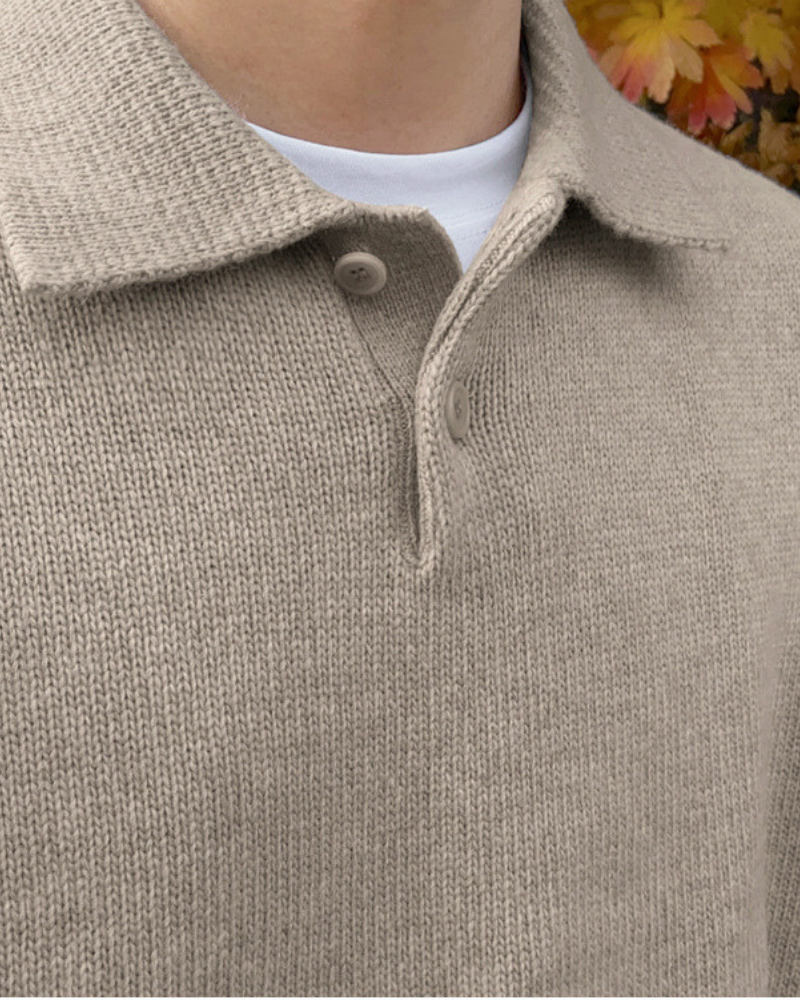 Woolen Button Half Zip - Montierri