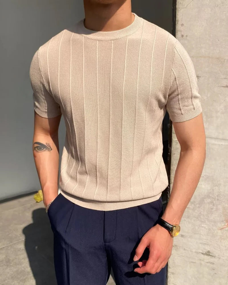Cannes Ribbed T-Shirt | Bellmont Society