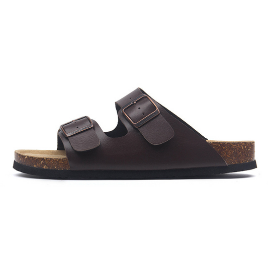 Leather Birken Sandal - Brown — Avelmontis