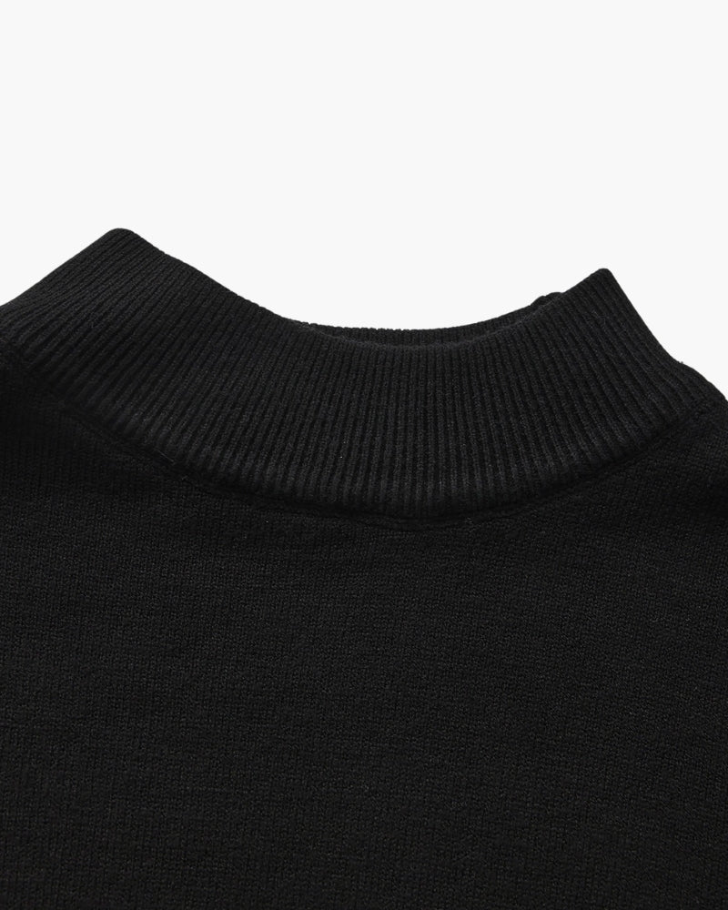 Essential Ribbed Mock Neck Sweater | Bellmont Society