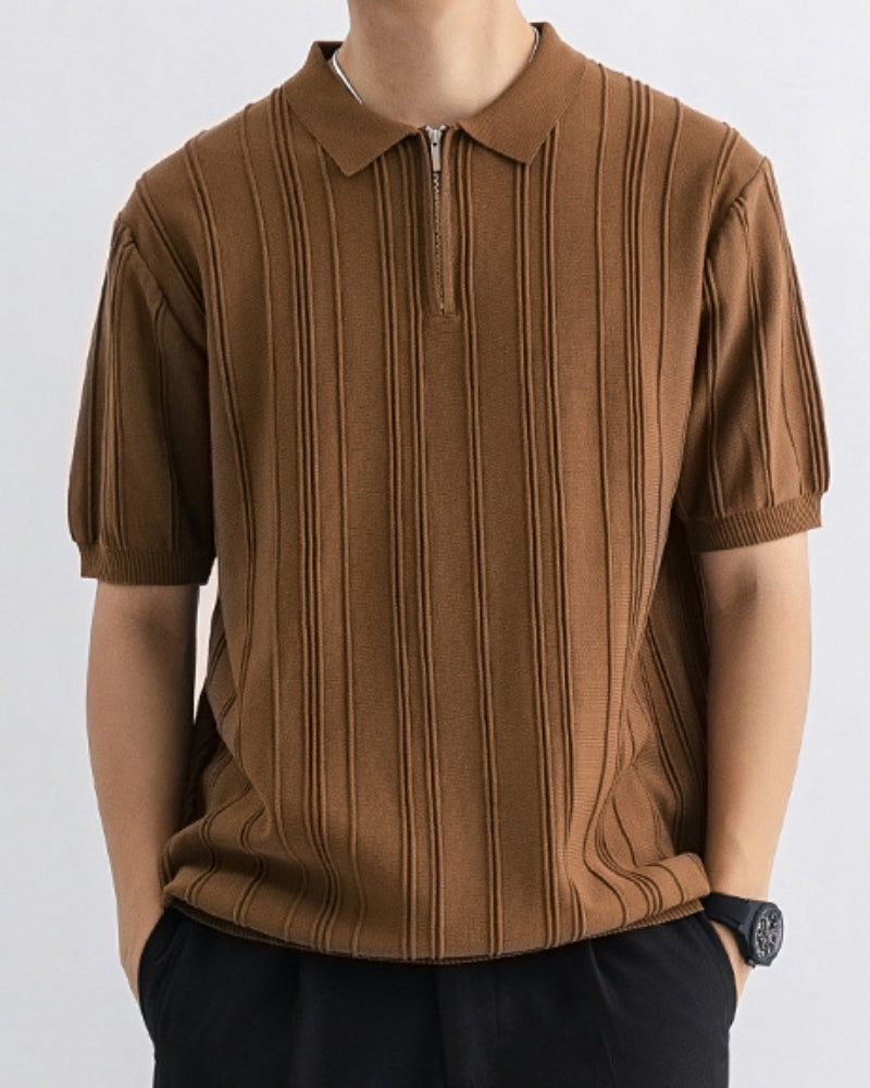 Signature Zip-Up Polo - Montierri