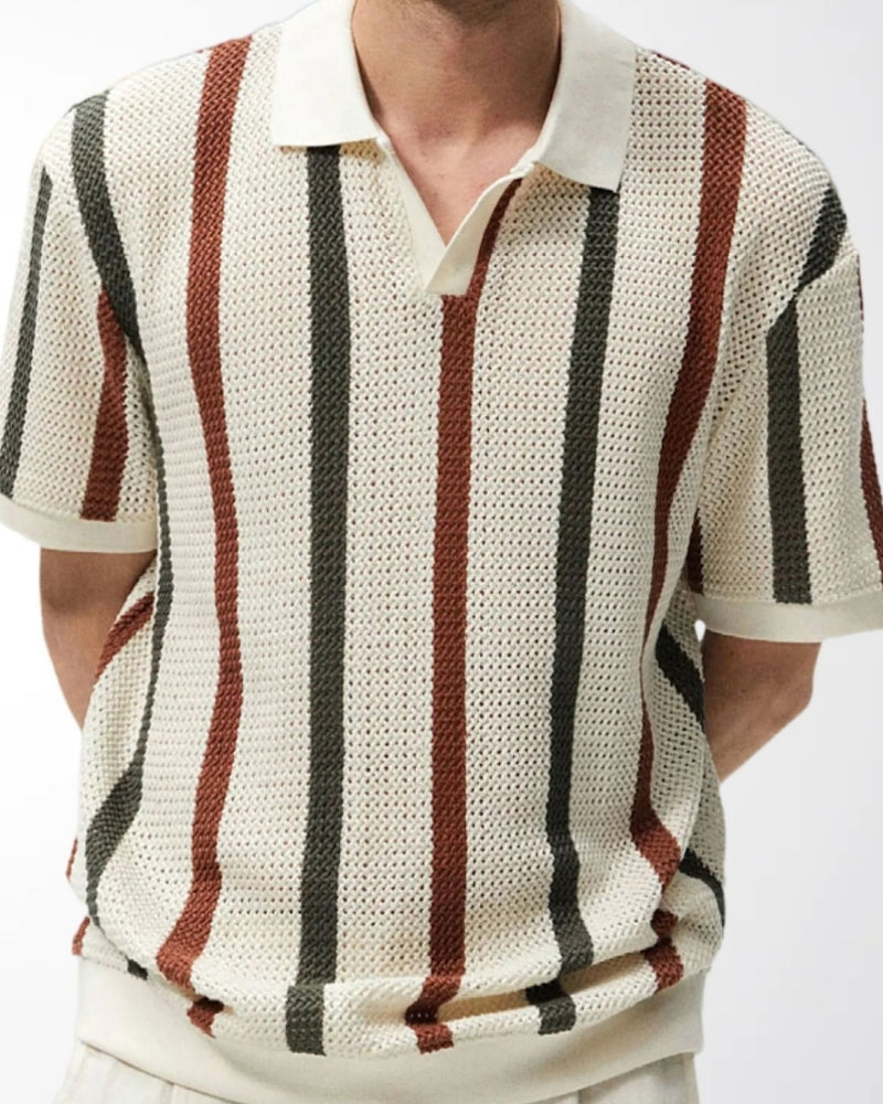 Resort Knit Stripe Polo — Avelmontis