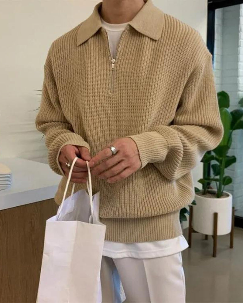 Cesare Half Zip Sweater | Bellmont Society