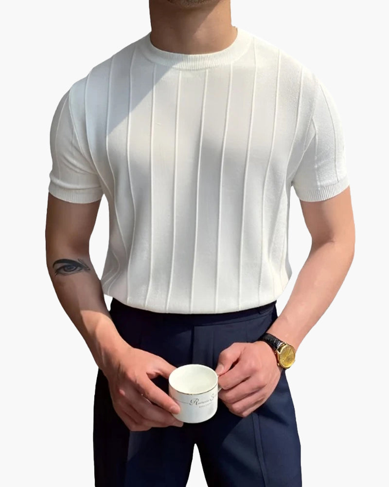 Cannes Ribbed T-Shirt | Bellmont Society