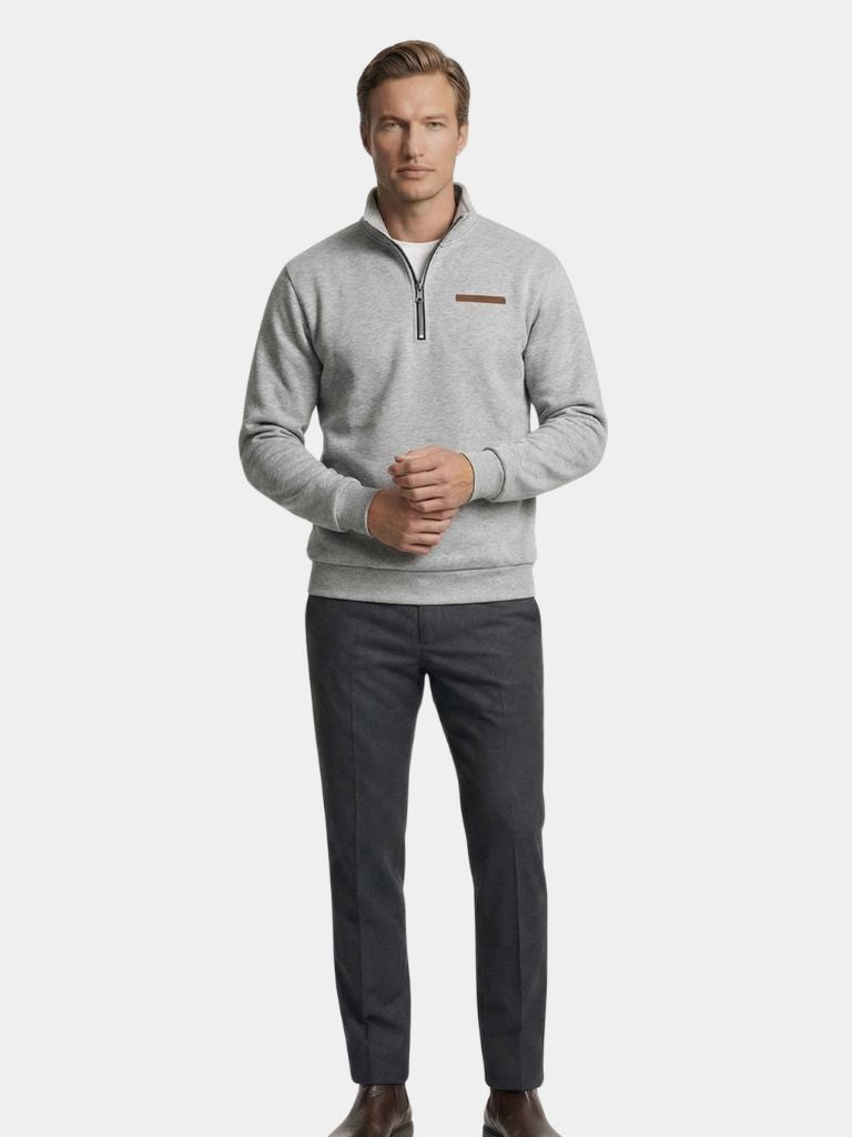 Slate Urban High Collar Pullover - Montierri