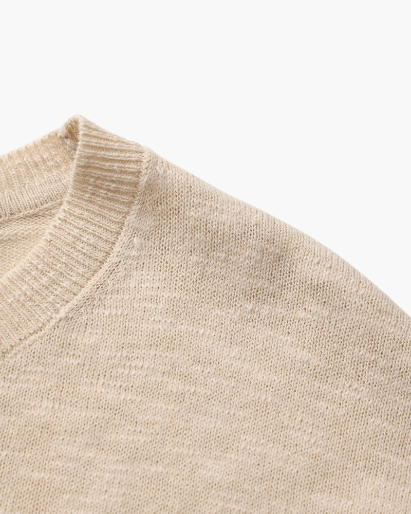 Linen Cotton Essential Crewneck — Avelmontis