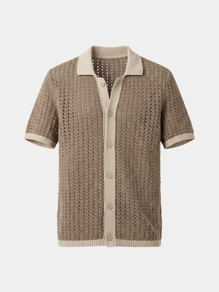Structured Panel Resort Shirt - Montierri