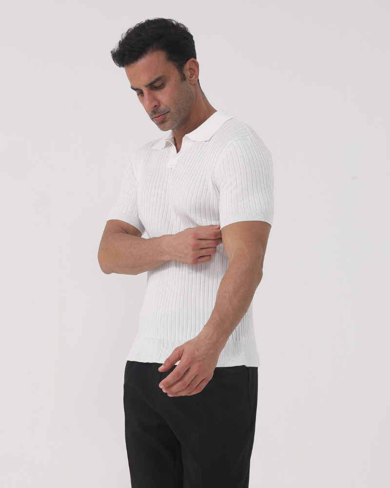 Florence - Ribbed Cotton Polo — Avelmontis