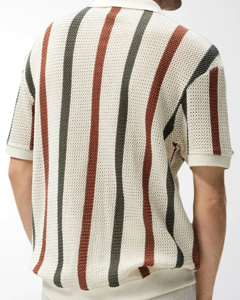 Resort Knit Stripe Polo — Avelmontis