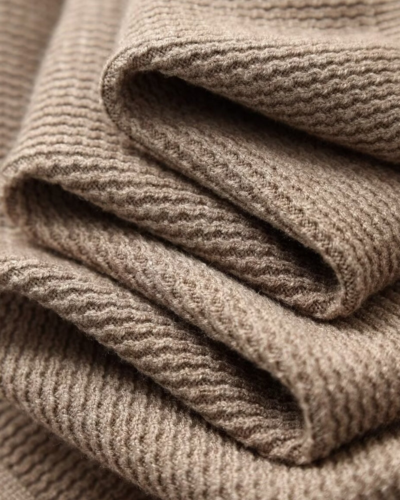Textured Knit Polo Sweater - Montierri