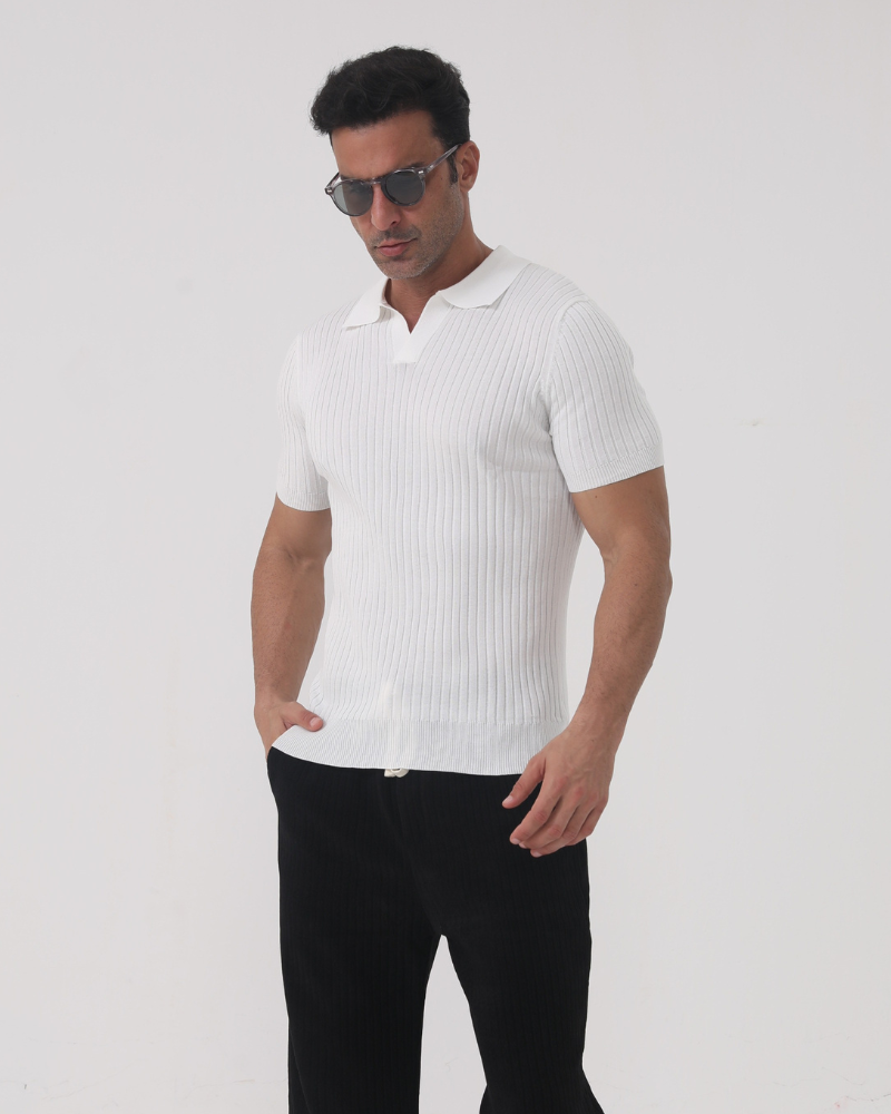 Florence - Ribbed Cotton Polo — Avelmontis