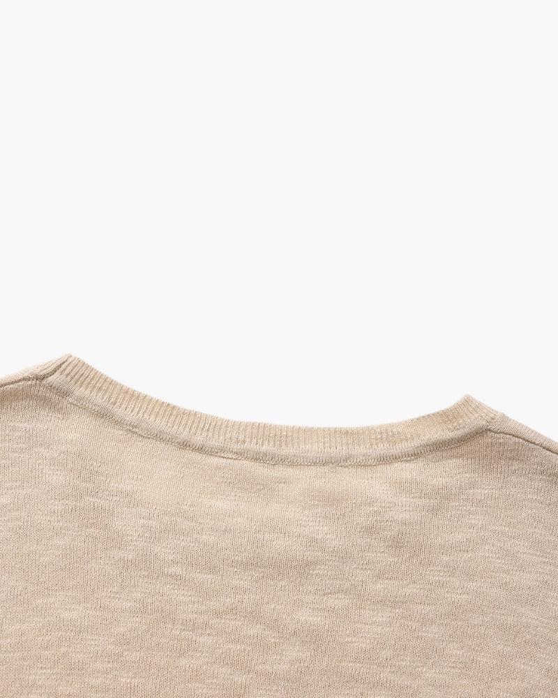 Linen Cotton Essential Crewneck — Avelmontis